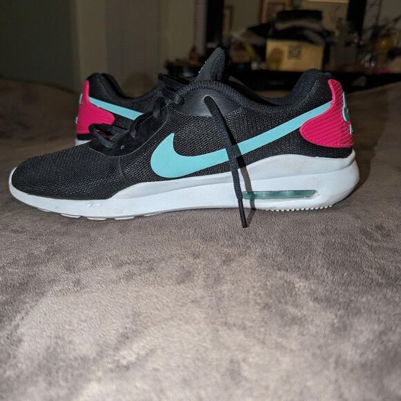 Women's Nike Air Max Oketo Running Shoes Black/Pink/Blue Size 11 - Picture 4 of 7